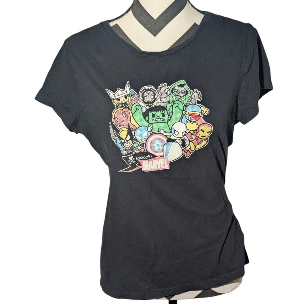 Tokidoki x MARVEL XL Cute Superhero Graphic T-Shirt 2012 Collectible
